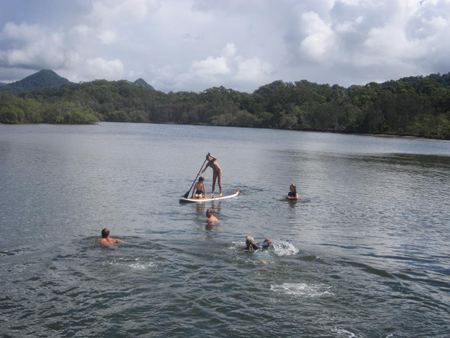 Stand up paddle boarding with The Blue Rock Foundation April 2012