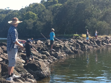 The Blue Rock Boys got together at the Brunswick Heads break wall to wet a line and have some fun in the sun. The Blue Rock Boys got together at the Brunswick Heads break wall to wet a line and have some fun in the sun.