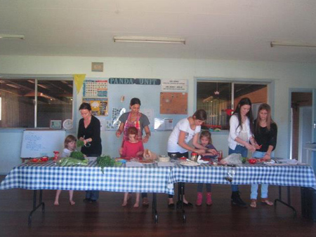 Girls cooking day with The Blue Rock Foundation April 2012