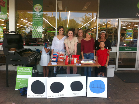 The Blue Rock team held a fundraiser BBQ out the front of Woolworths in Byron Bay.